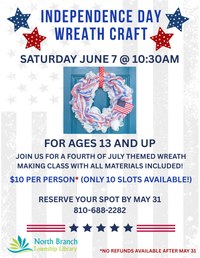 4th of July Wreath Making Class