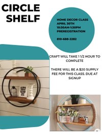 Circle Shelf - Home Décor Class