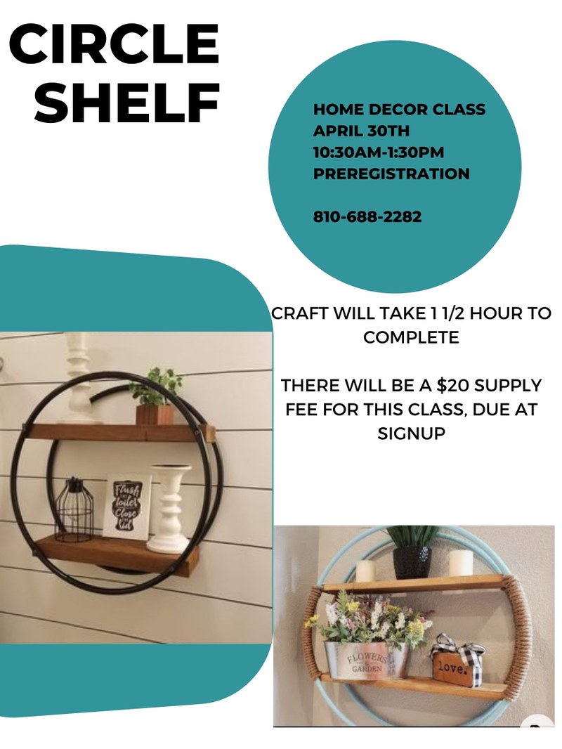 Circle Shelf - Home Décor Class
