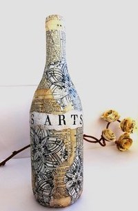 Crafternoon - Wine bottle decorations