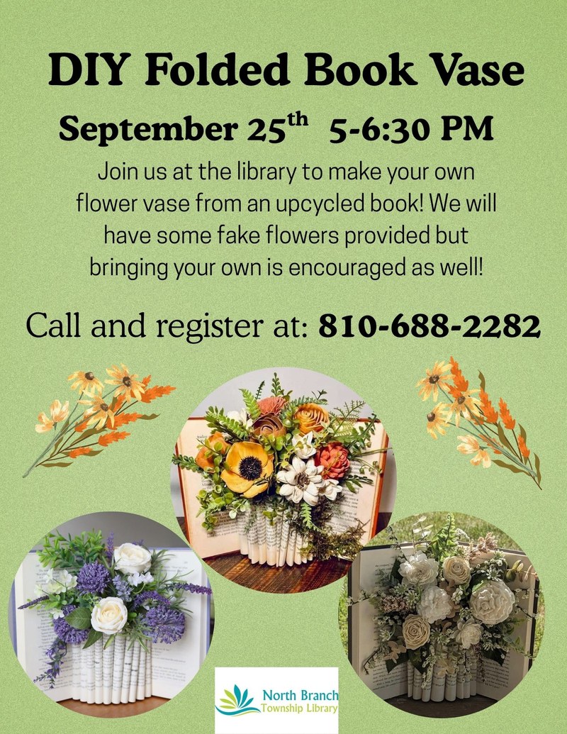 Folded Book Vase Craft Class