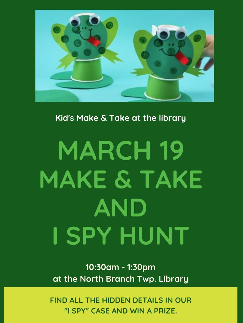 Make & Take Craft and I Spy event