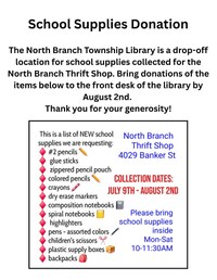 School Supplies Donation Drop-off