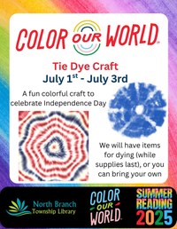SUMMER READING 4TH OF JULY TIE DYE CRAFT